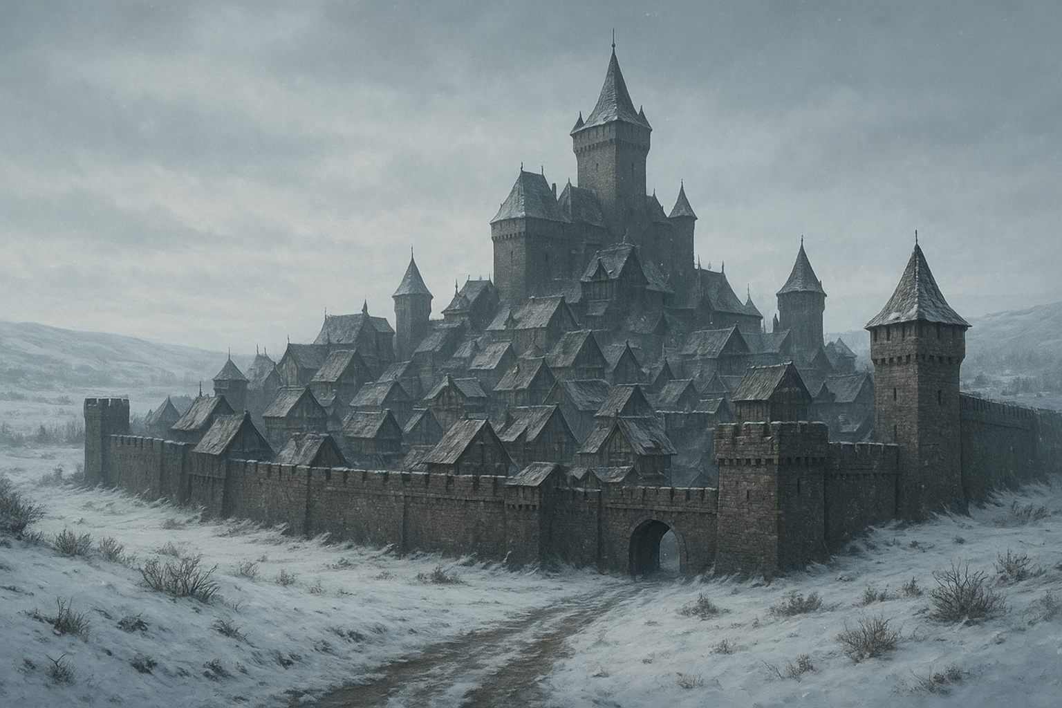 Street and housing in Estria